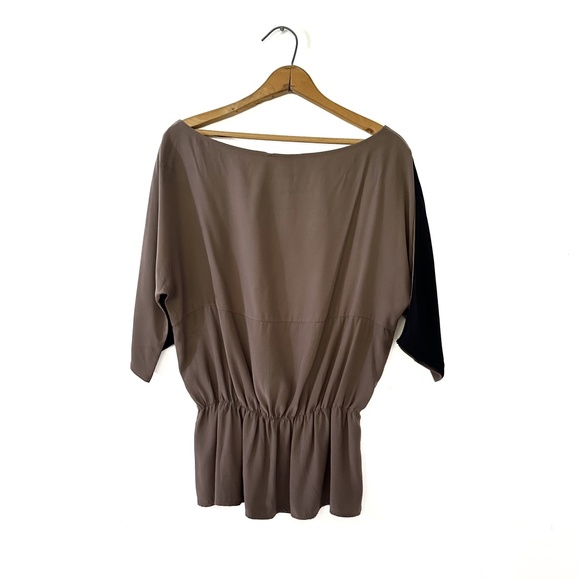 Kathy Kemp 'Anna' Made in NYC Peplum Color Block Blouse - Size Medium - Picture 2 of 7